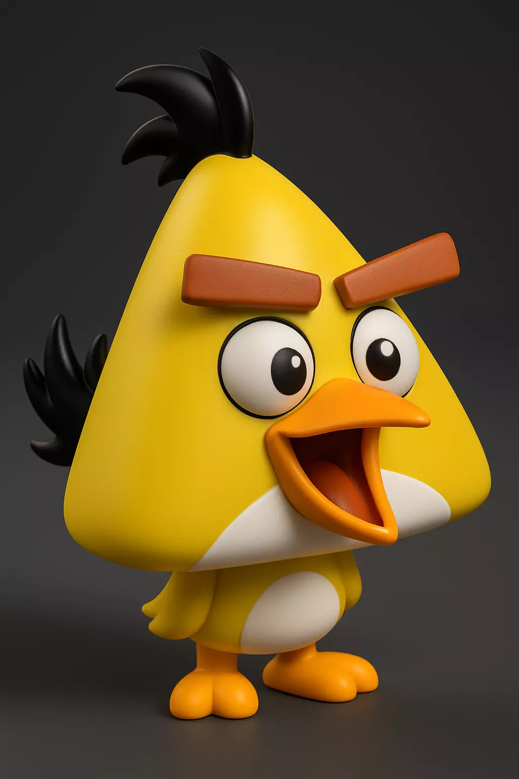 Chuck Yellow with Body Angry Bird 3D print model_1