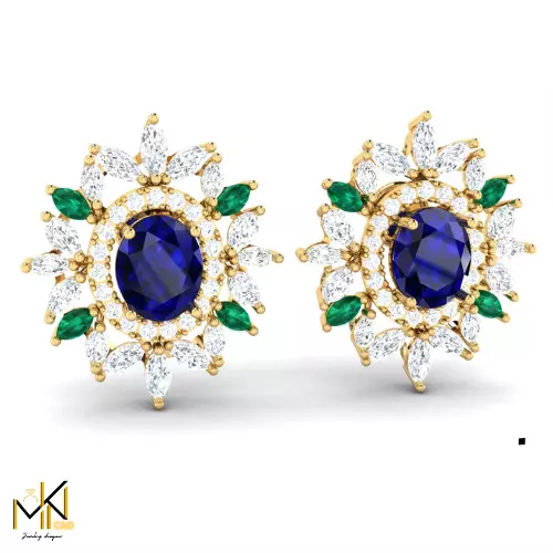 Queen s Aura Earrings 3D print model