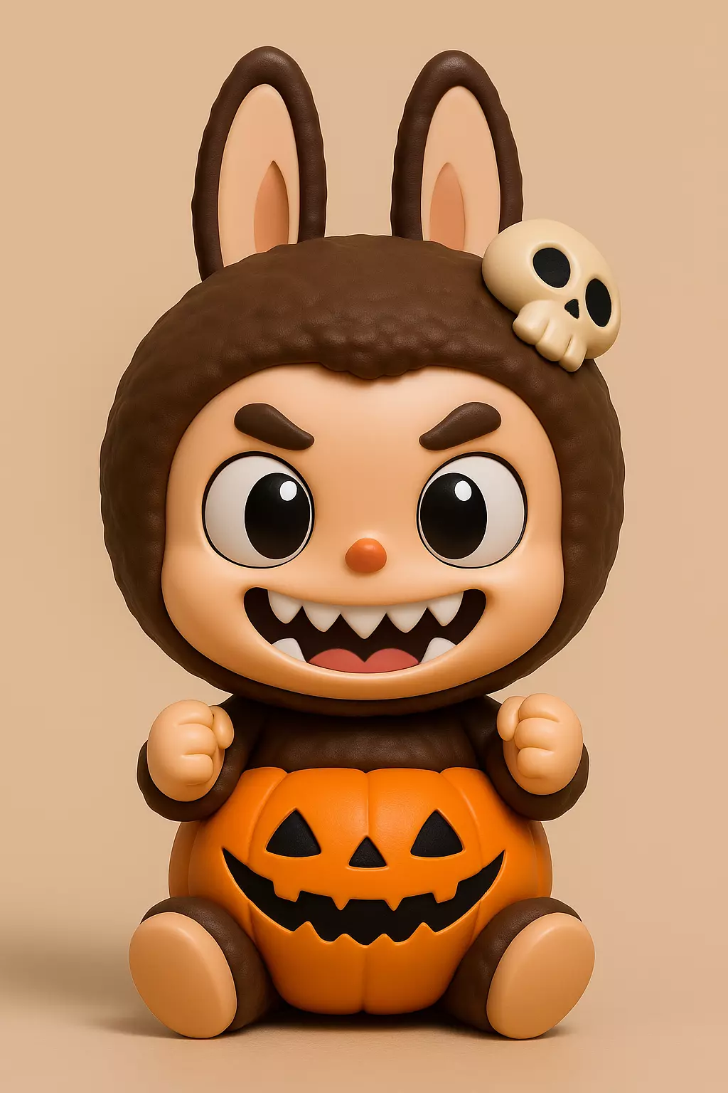 Labubu Halloween Pumpkin 3D print model_1