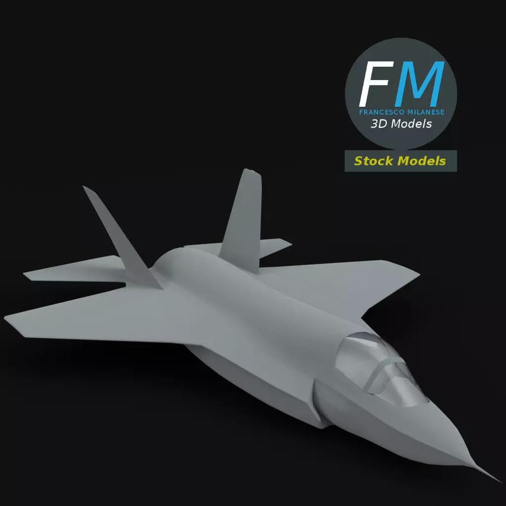 F-35 Lightning II base mesh 3D model_0