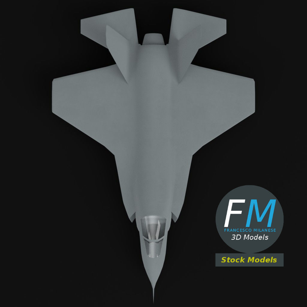 F-35 Lightning II base mesh 3D model_6