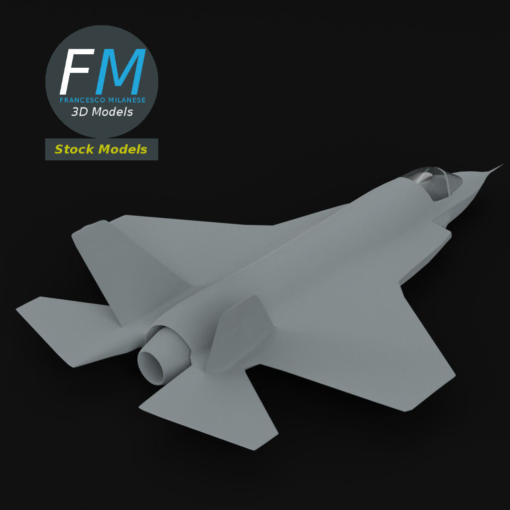 F-35 Lightning II base mesh 3D model_2