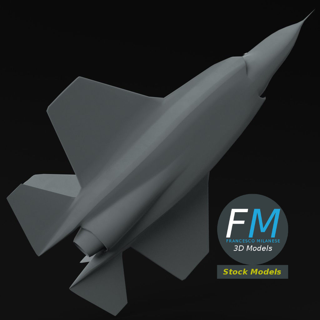 F-35 Lightning II base mesh 3D model_5