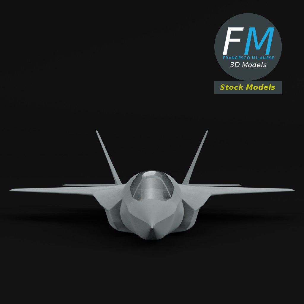 F-35 Lightning II base mesh 3D model_3