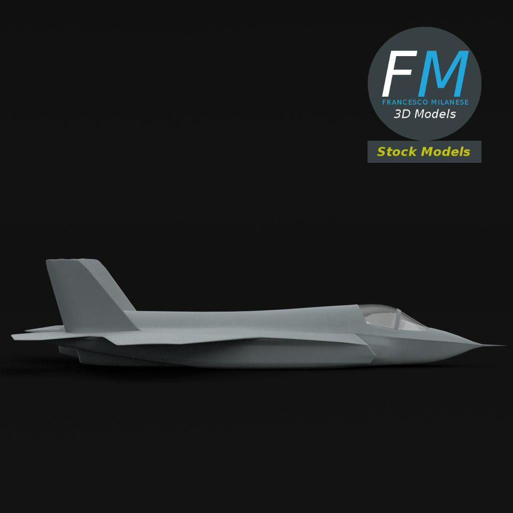 F-35 Lightning II base mesh 3D model_4