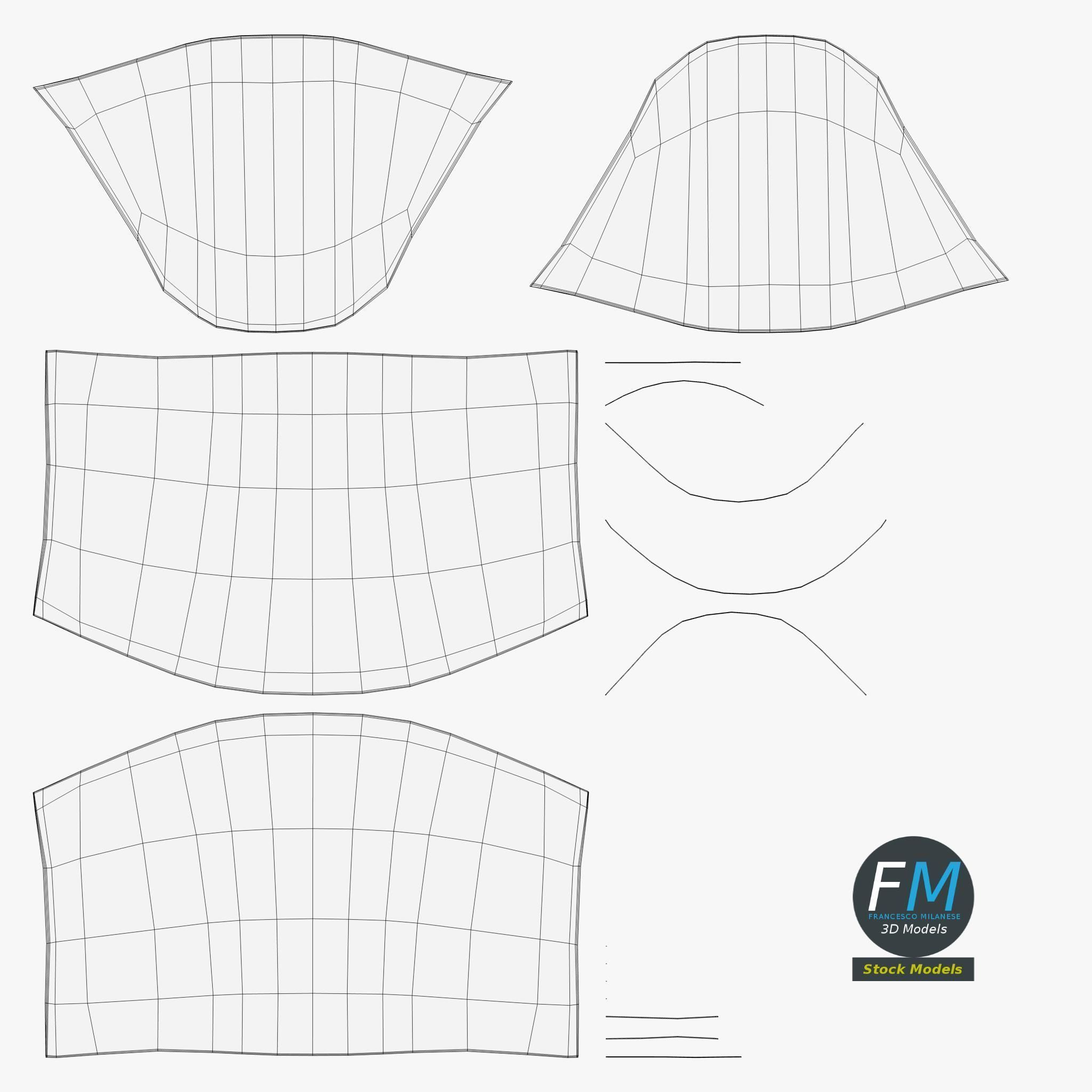 F-35 Lightning II base mesh 3D model_12