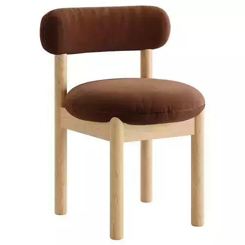 Munk Velvet Dining Chair 3D model