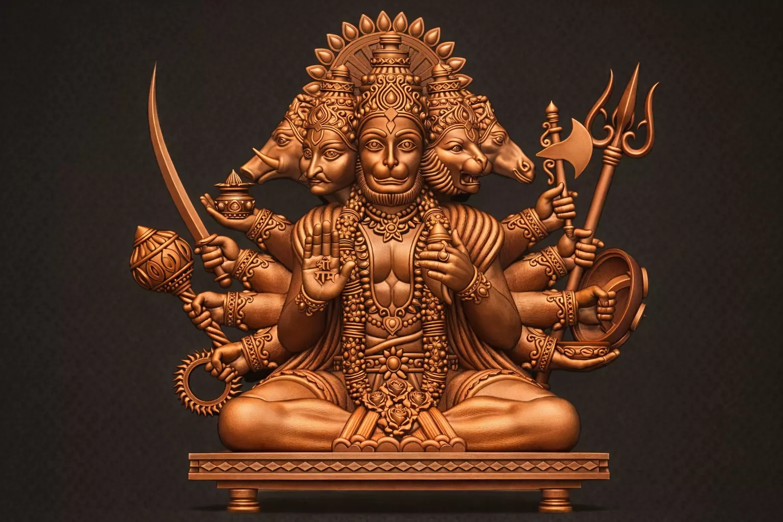 Panchmukhi Hanuman 3d model 3D model