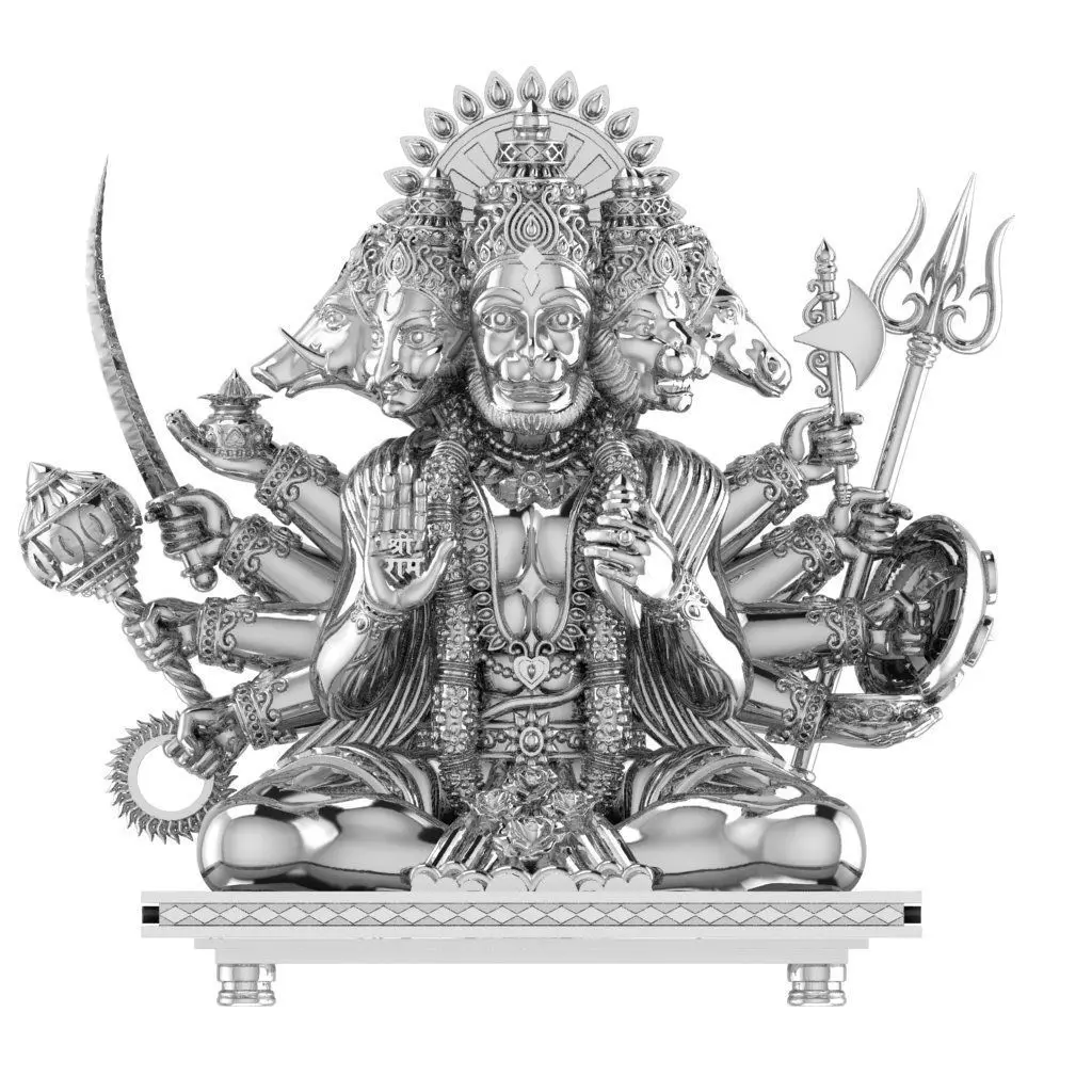 Panchmukhi Hanuman 3d model 3D model_2
