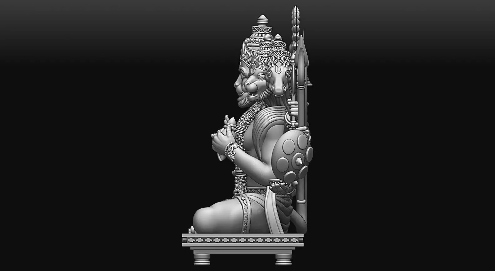 Panchmukhi Hanuman 3d model 3D model_6