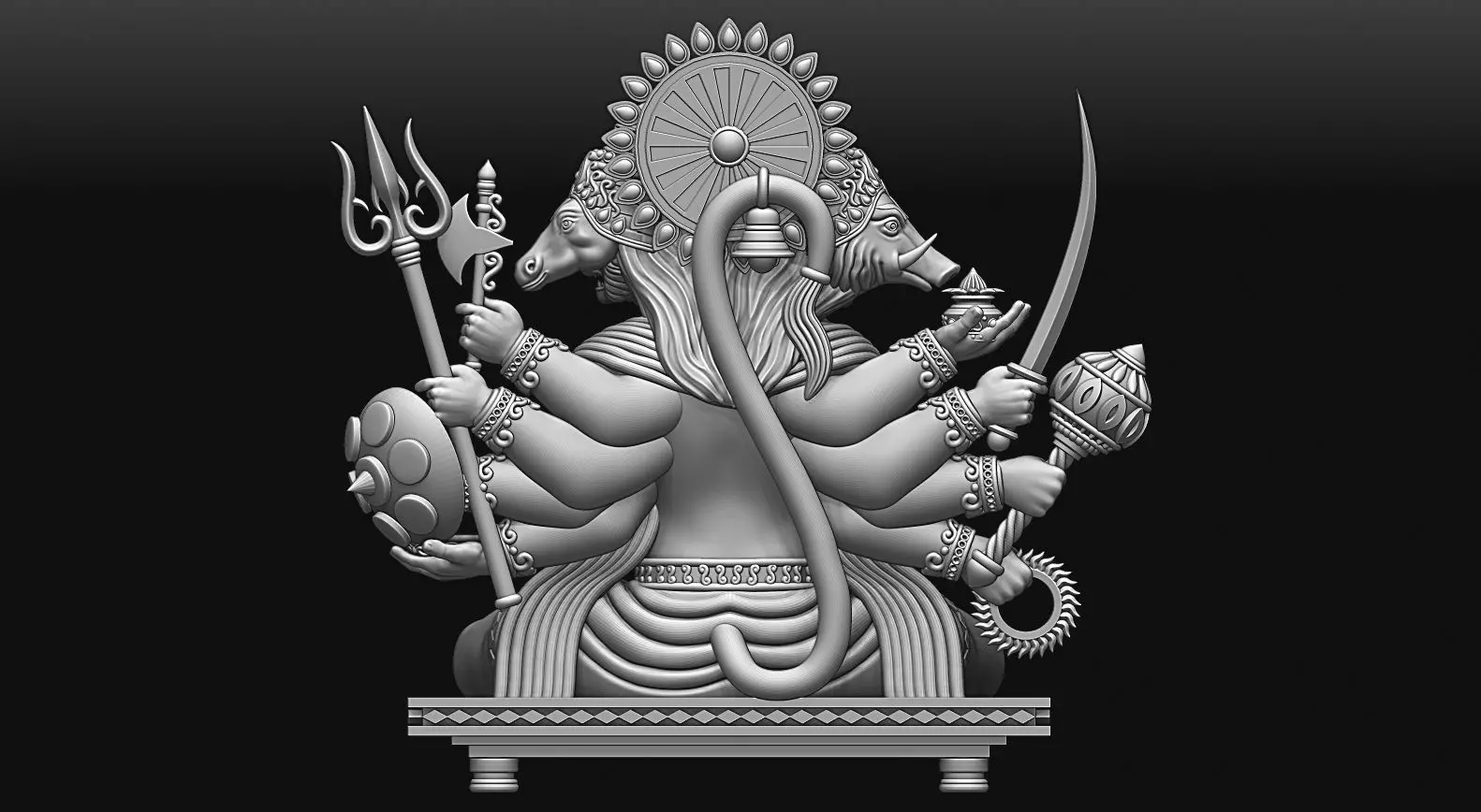 Panchmukhi Hanuman 3d model 3D model_5