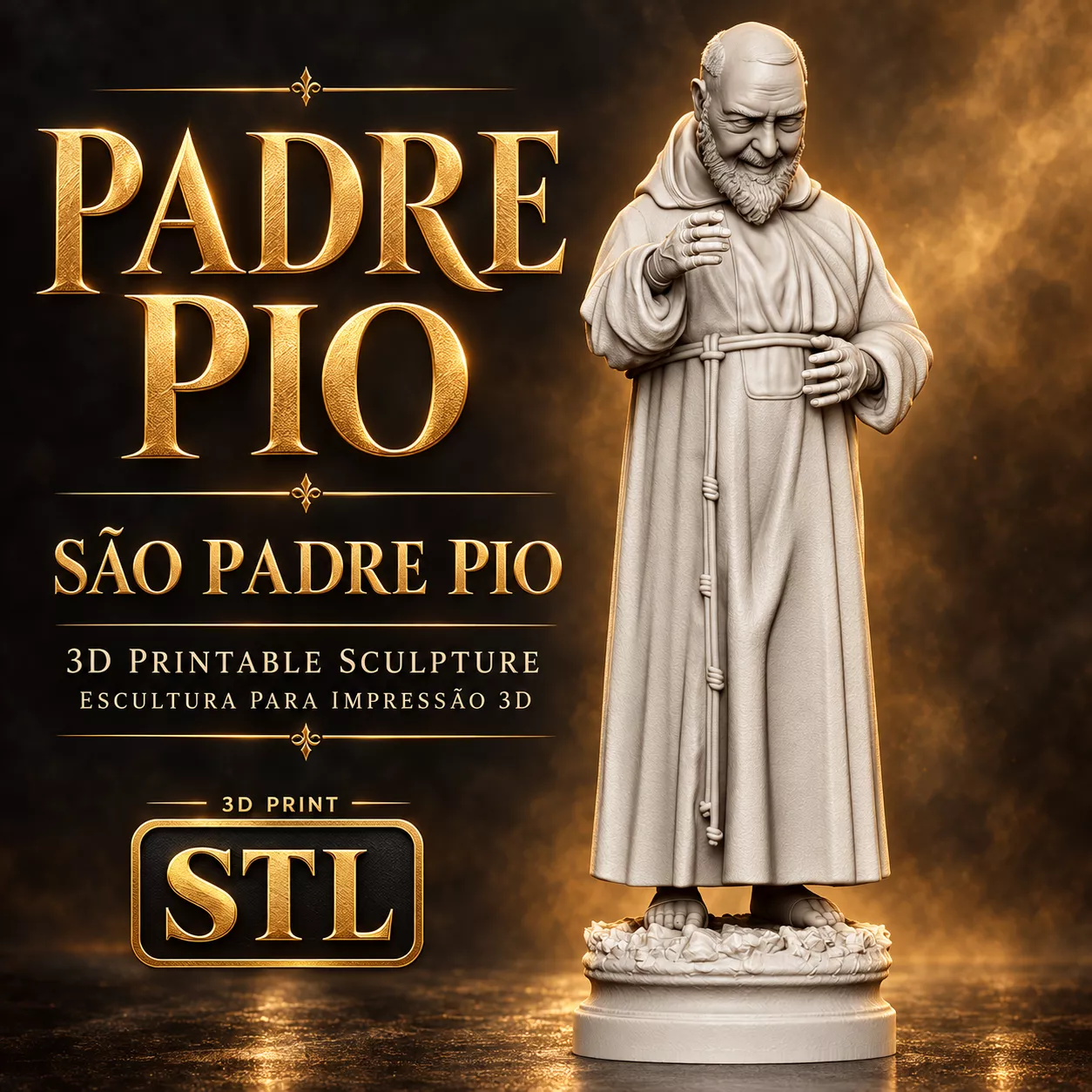 Saint Padre Pio - 3D Print 3D print model