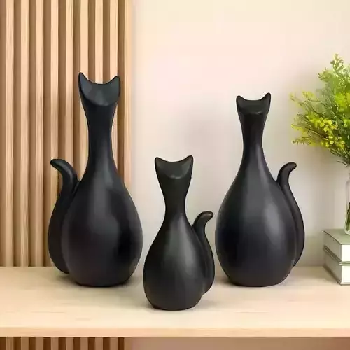 Decorative sculpture design home minimalist cat 3D print model