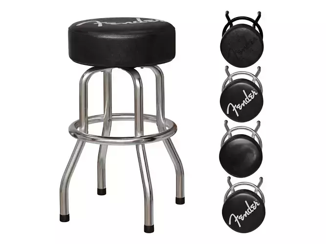 Fender Playing Bar Stool 55 cm 60 cm 61 cm 3D model