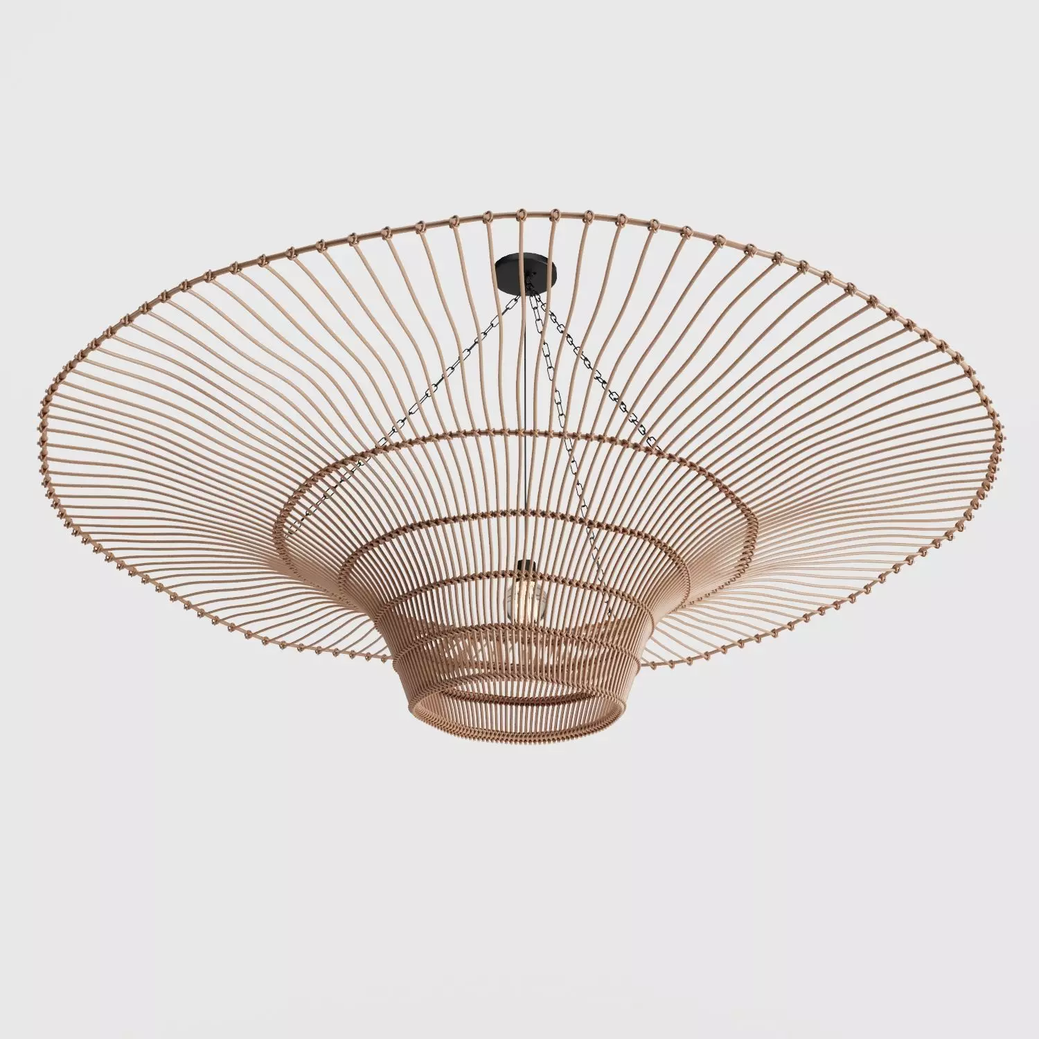 Rattan Pendant Lamp - MyLamp Likya 3D model_0