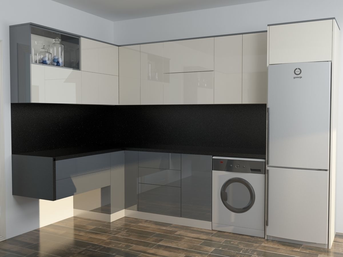 Bianco Gray Kitchen 3D model_4