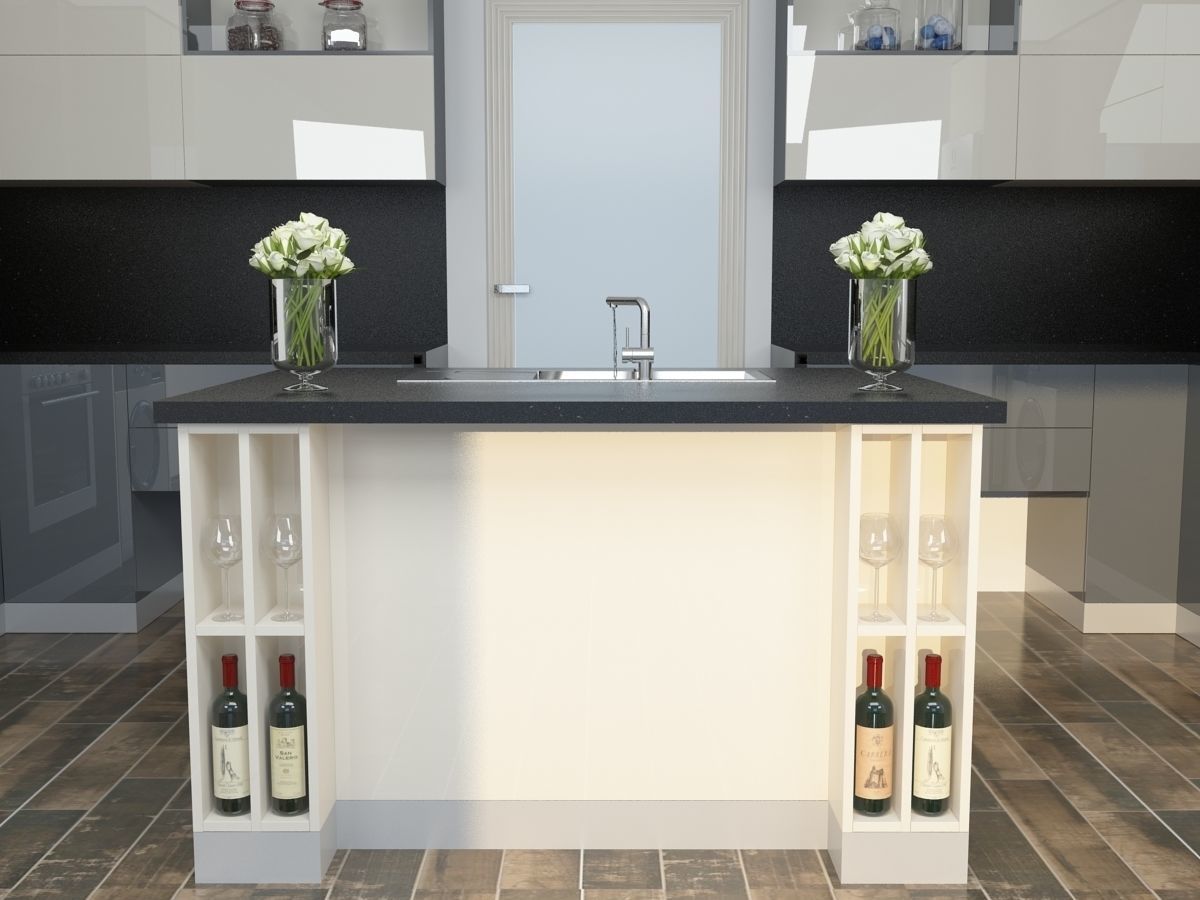 Bianco Gray Kitchen 3D model_1