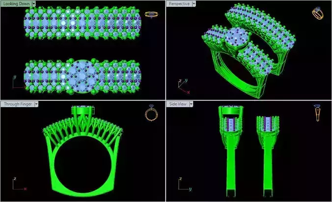 engagement Solitaire ring and back ring