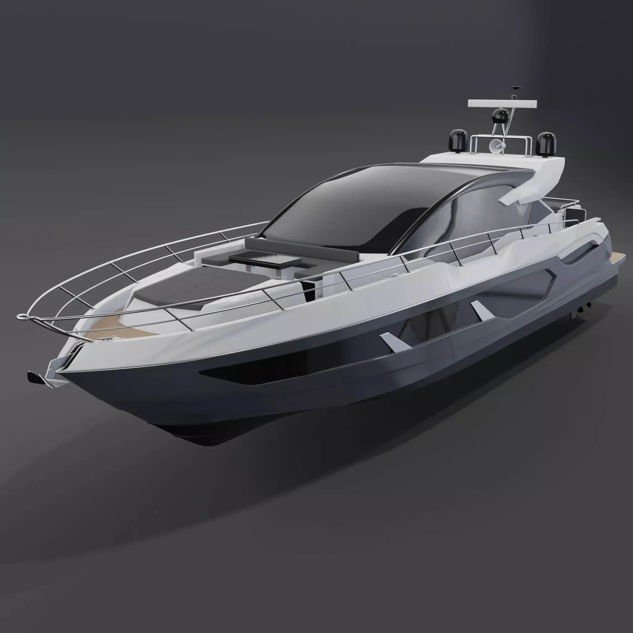 Sunseeker Predator 75 Render PBR 3D model 3D model_3