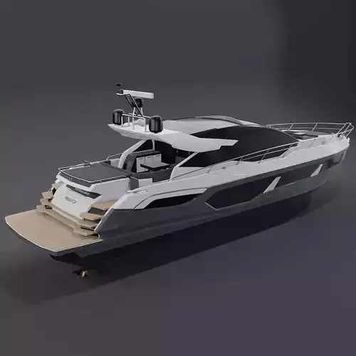 Sunseeker Predator 75 Render PBR 3D model 3D model