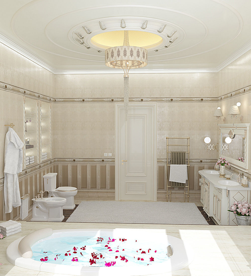 Gold Bathroom 3D model_4