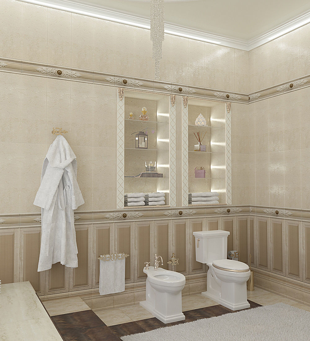 Gold Bathroom 3D model_7