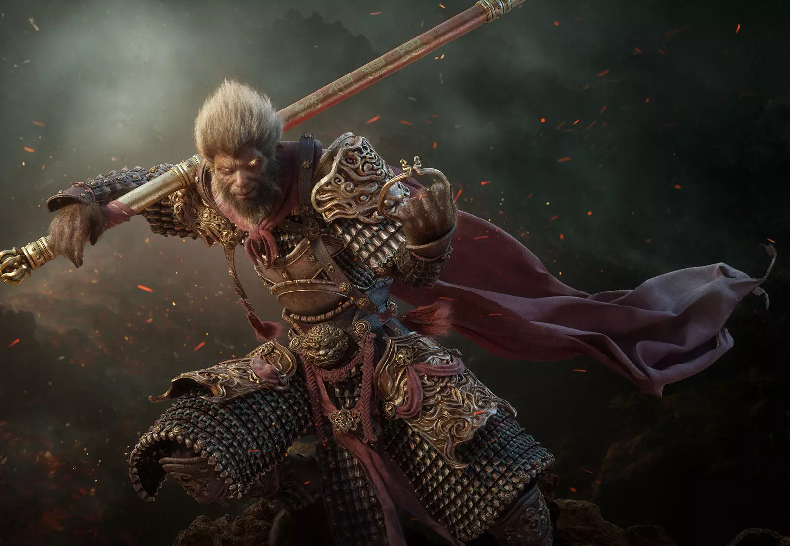 Sun Wukong  Monkey King  Warrior Statue 3D Model  3D print model_14