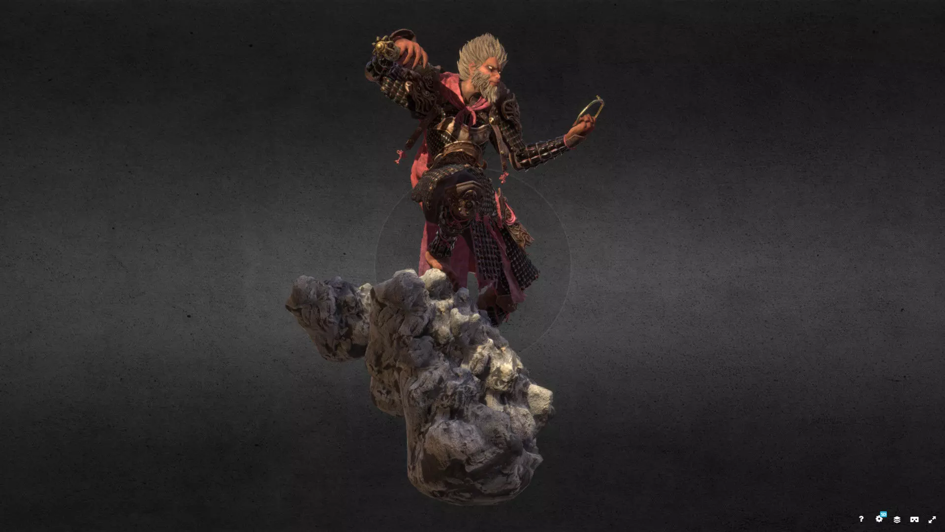 Sun Wukong  Monkey King  Warrior Statue 3D Model  3D print model_1
