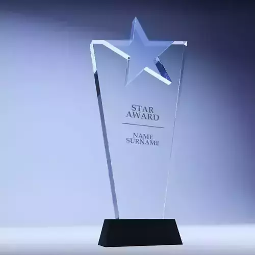 Trophy award cup low poly Low-poly 3D model