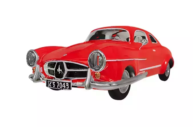 Mercedes Benz 300 SL Low-poly 3D model 4