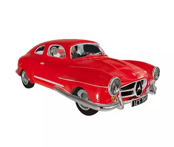 Mercedes Benz 300 SL Low-poly 3D model 5