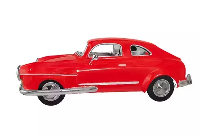 Mercedes Benz 300 SL Low-poly 3D model 6