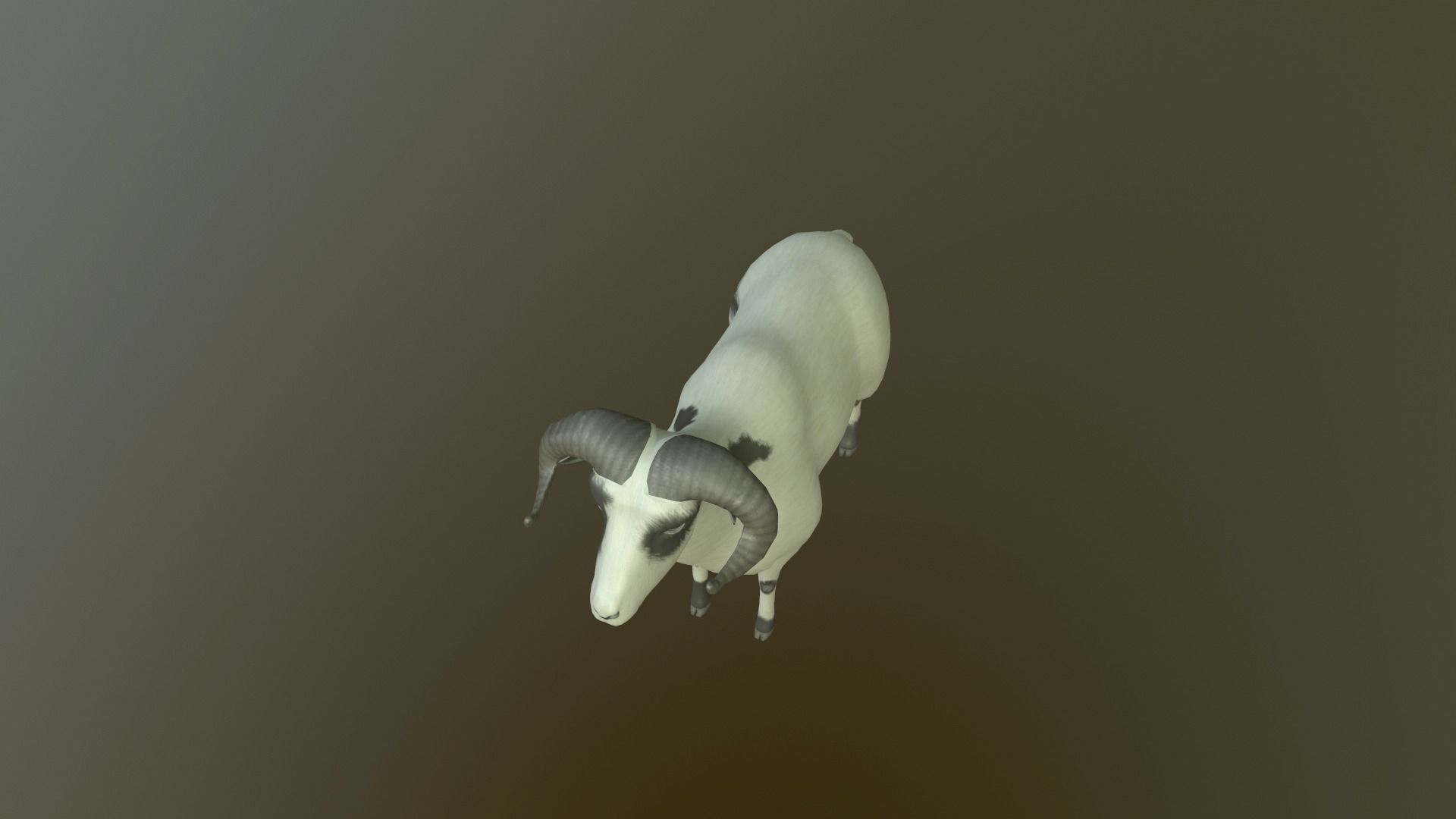 Sheep with long horns 3D model_6
