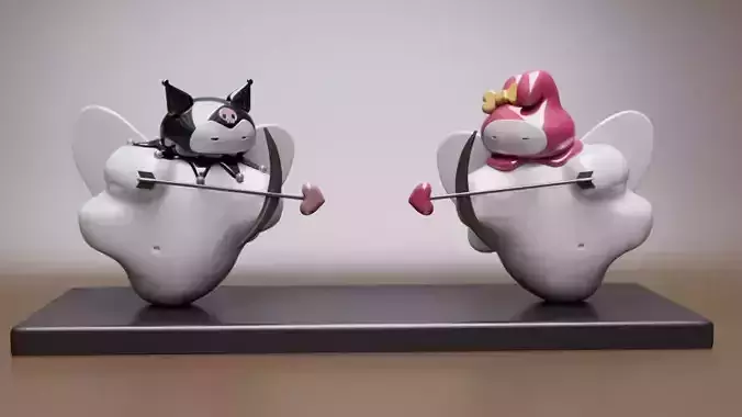 Kuromi and My melody Love design 