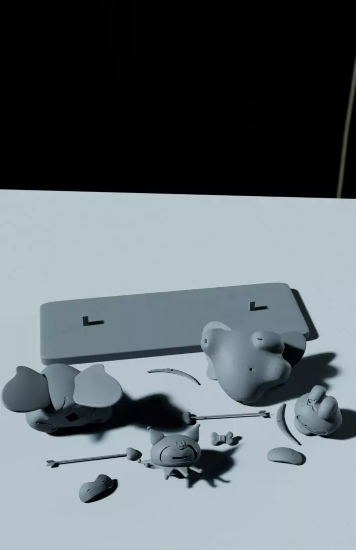 Kuromi and My melody Love design  3D print model_11