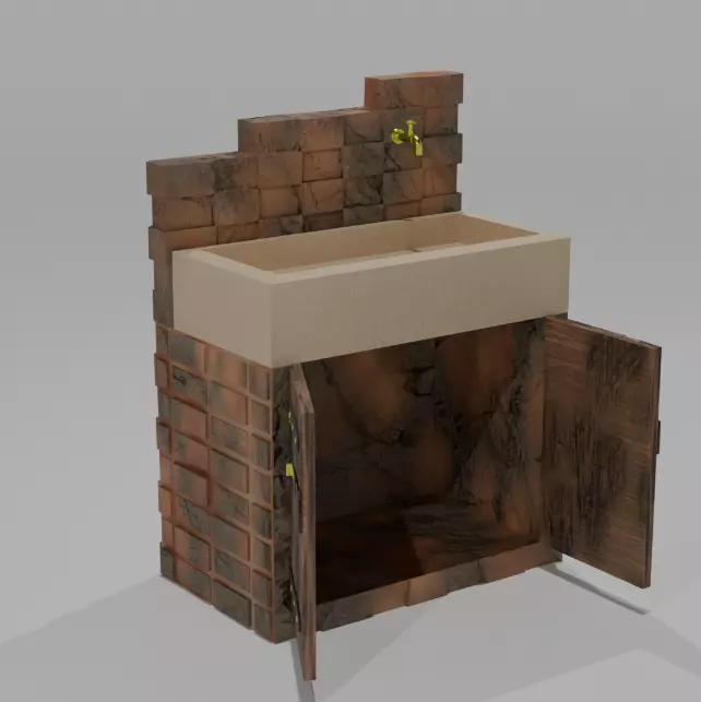 OutDoor Sink 3D model_4