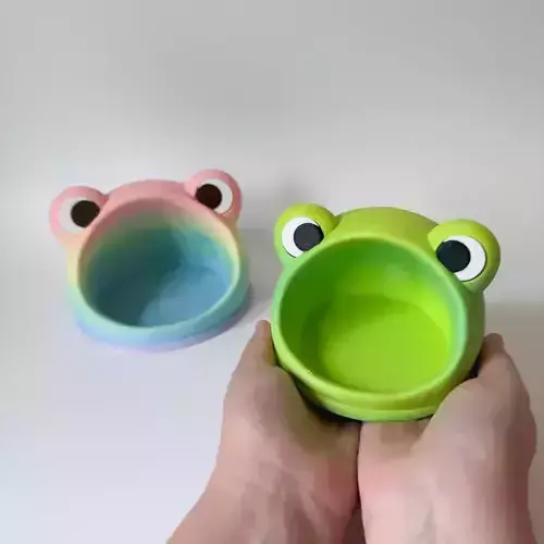 Frog Desk Organizer Bowl 3D Model 
