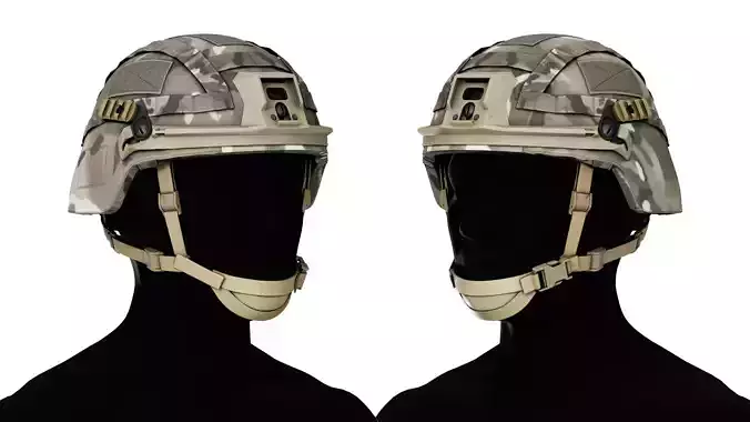 REVISION MILITARY BATLSKIN COBRA HELMET Low-poly 3D model