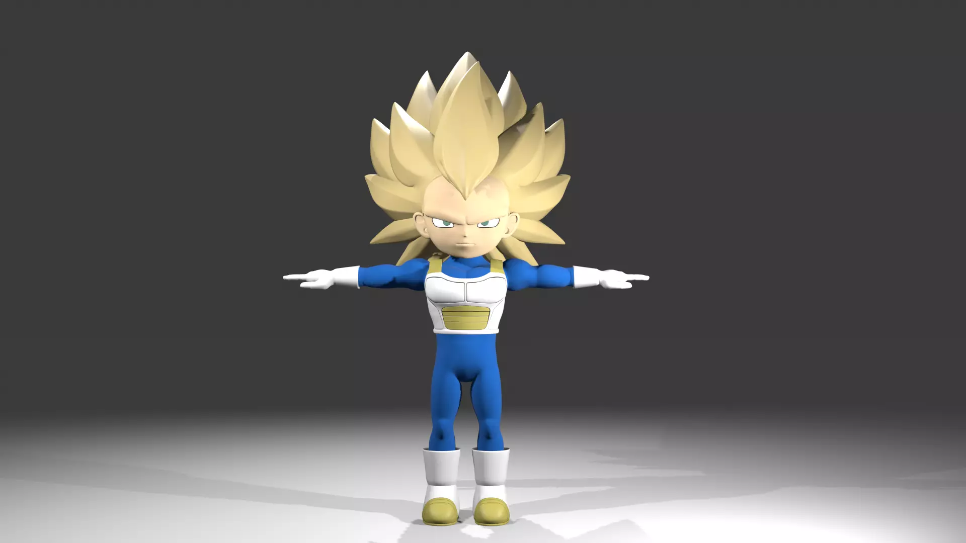 Vegeta fase 3 3D model_1