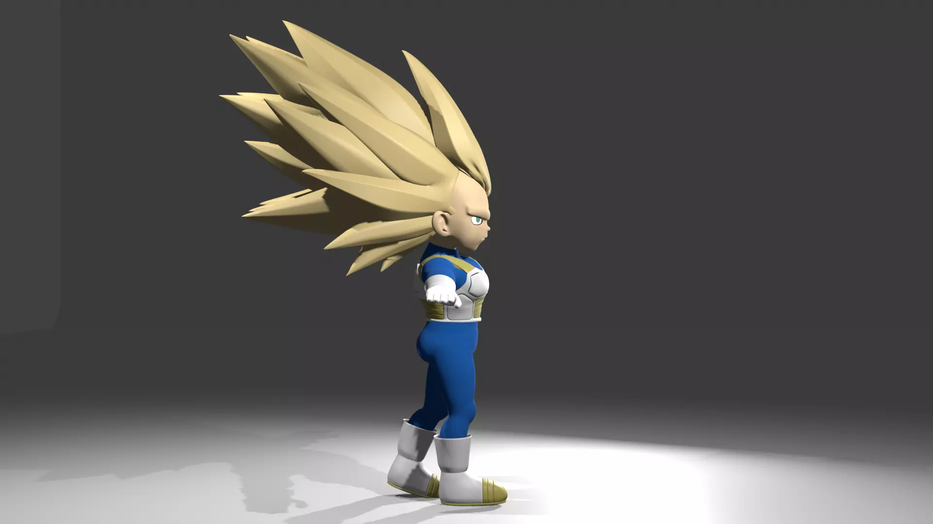 Vegeta fase 3 3D model_2
