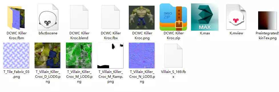  Killer Kroc Low-poly 3D model_20