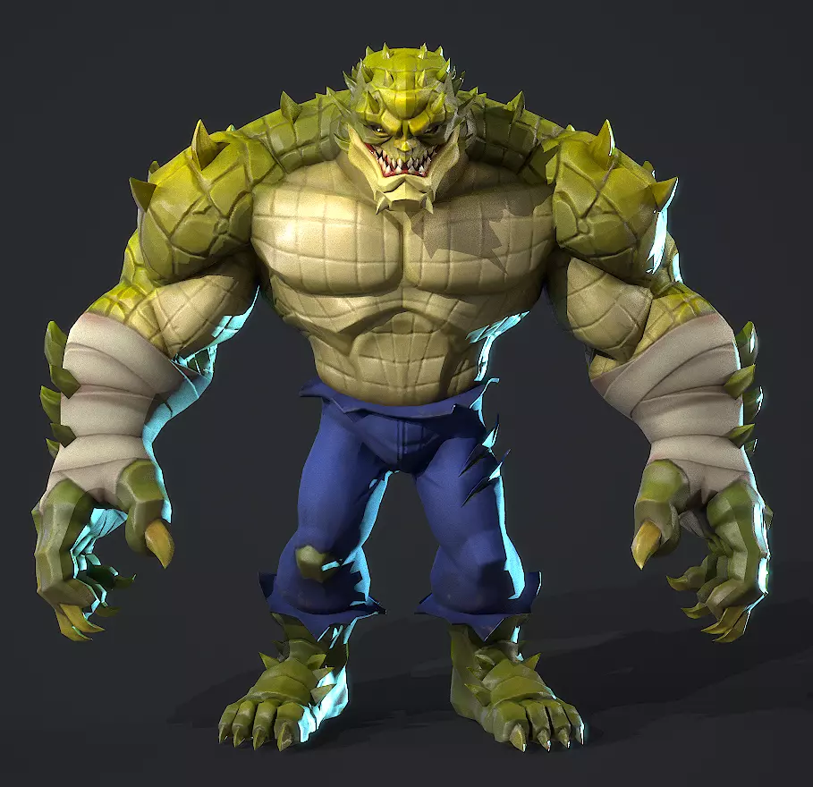  Killer Kroc Low-poly 3D model_5
