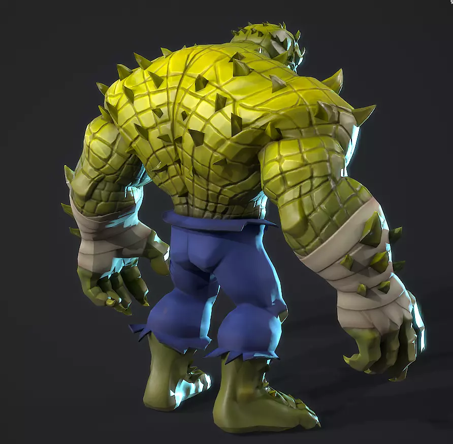  Killer Kroc Low-poly 3D model_4