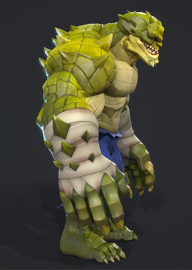  Killer Kroc Low-poly 3D model_12