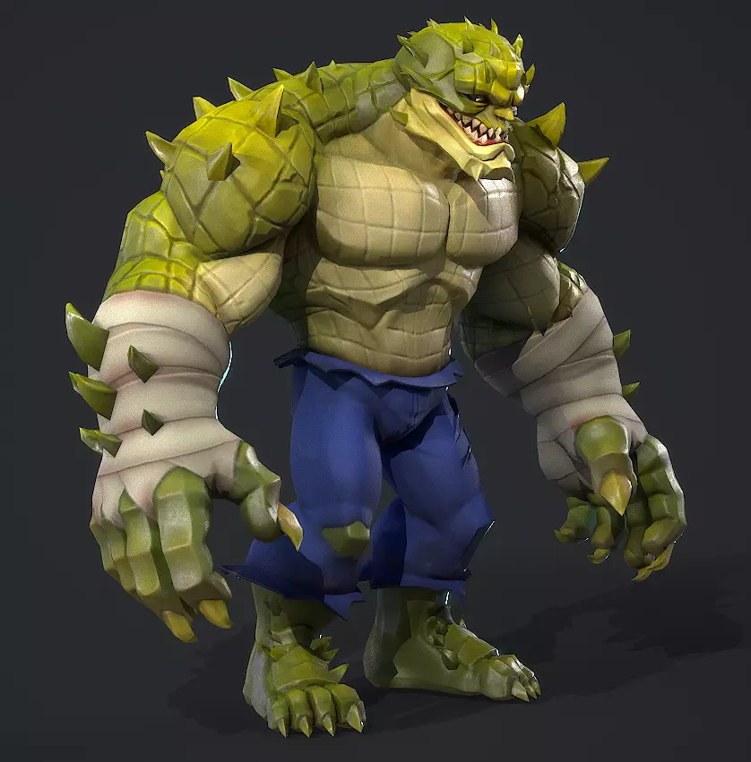  Killer Kroc Low-poly 3D model_2