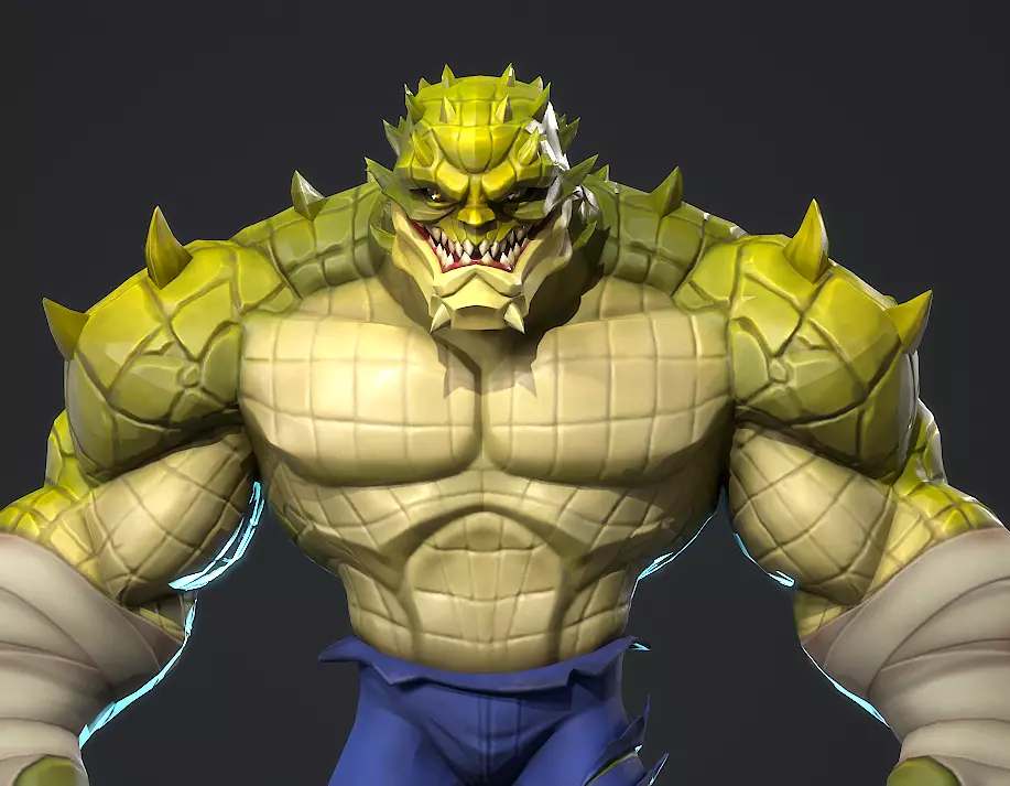  Killer Kroc Low-poly 3D model_10