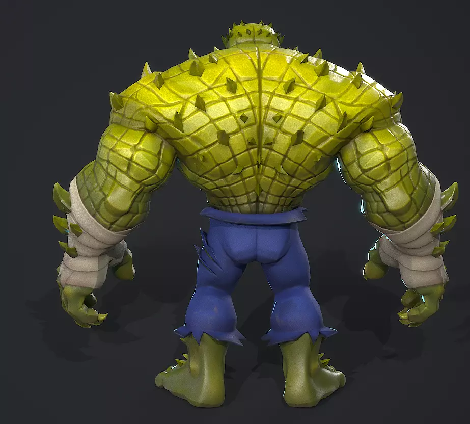  Killer Kroc Low-poly 3D model_3