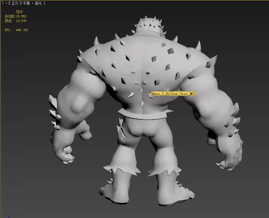  Killer Kroc Low-poly 3D model_14