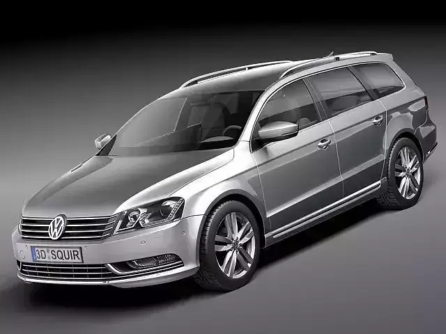 Volkswagen Passat 2011 Estate Wagon 3D Model