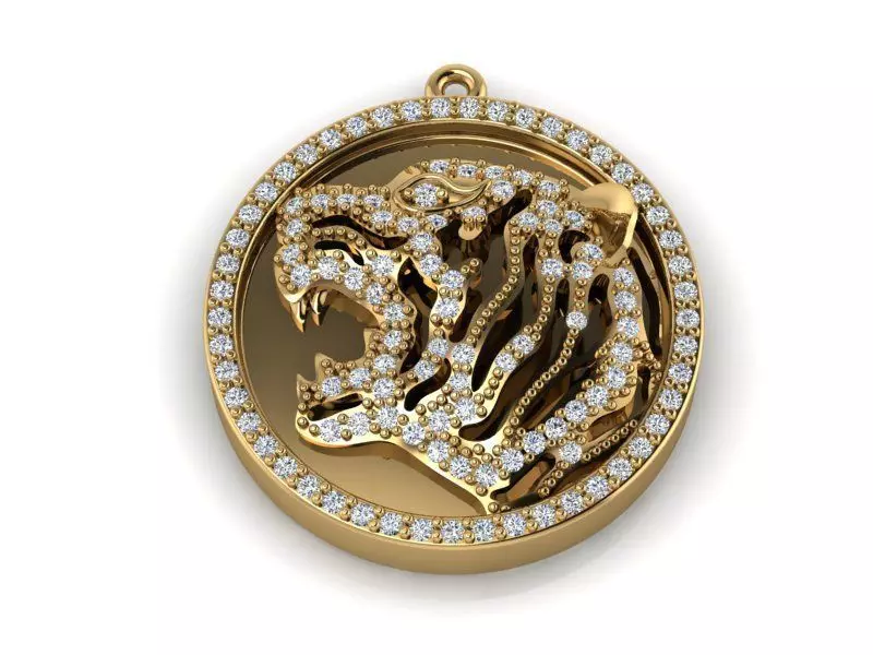 Tiger Pendant 3D print model